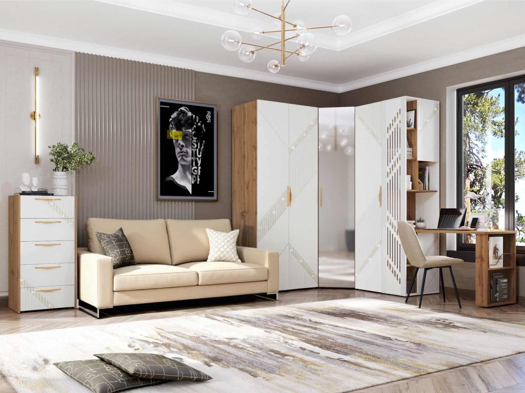 Optimized modern home interior for focus and rest